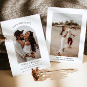 Modern Boho Save the Date | Minimalistische Fotoka Kaart