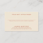 Modern Boho Script Logo Business Appointcard Afsprakenkaartje (Achterkant)