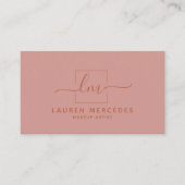 Modern Boho Script Logo Business Appointcard Afsprakenkaartje (Voorkant)