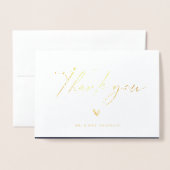 Modern Boho Script Weddenschap Foto: Foto van Foil Folie Kaarten (Voorkant met envelop)