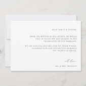 Modern Boho Script Weduwfoto Bedankkaart (Achterkant)