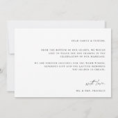 Modern Boho Script Weduwfoto Bedankkaart (Achterkant)