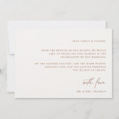 Modern Boho Script Weduwfoto Hartelijk dank Bedankkaart (Achterkant)