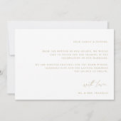 Modern Boho Script Weduwfoto Hartelijk dank Bedankkaart (Achterkant)