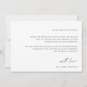 Modern Boho Script Weduwfoto Hartelijk dank Bedankkaart (Achterkant)