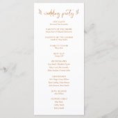 Modern Boho Sinaasappel Bloemen Huwelijksprogramma Menu (Achterkant)