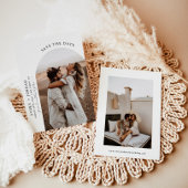 Modern Boho slaat de datum op | Foto-minimalistisc Kaart