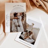 Modern Boho slaat de datum op | Foto-minimalistisc Kaart