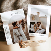 Modern Boho slaat de datum op | Foto-minimalistisc Kaart