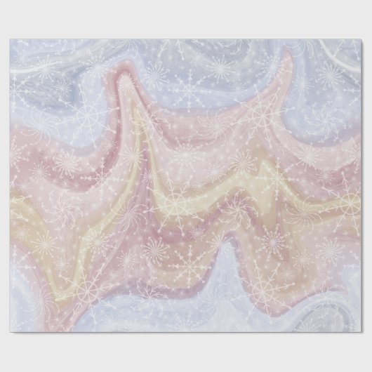 Modern Boho Snowflake Vakantie inpakpapier (Vlak)