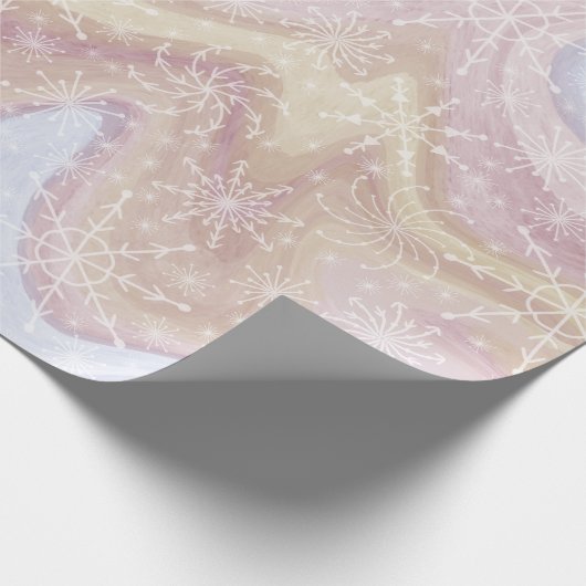 Modern Boho Snowflake Vakantie inpakpapier (Hoek)