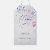 Modern boho Spring dusty paars lila Baby shower Cadeaulabel (Achterkant)