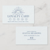Modern Boho Sun en Beach Wave Loyalty Kaart Visitekaartje (Voorkant / Achterkant)