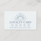 Modern Boho Sun en Beach Wave Loyalty Kaart Visitekaartje (Voorkant)