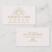 Modern Boho Sun en Beach Wave Loyalty Kaart Visitekaartje (Voorkant / Achterkant)