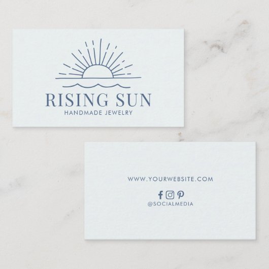 Modern Boho Sun en Beach Wave Visitekaartje (Voorkant / Achterkant)