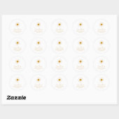 Modern Boho Sunshine Baby shower dank u Ronde Sticker (Vel)