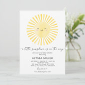 Modern Boho Sunshine Baby shower Kaart (Staand voorkant)