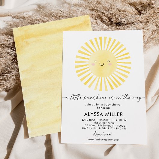 Modern Boho Sunshine Baby shower Kaart