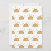 Modern Boho Sunshine in Mustard Birth Aankondiging (Achterkant)