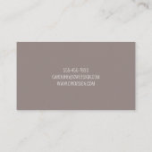 Modern Boho Taupe Blush Grey Botanical Flowers Visitekaartje (Achterkant)
