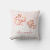 Modern Boho Teddy Bear Baby shower Gift Baby Meisj Kussen (Voorkant)