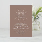 Modern Boho Terra Cotta Sunshine Baby shower Kaart (Staand voorkant)