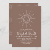 Modern Boho Terra Cotta Sunshine Baby shower Kaart (Voorkant / Achterkant)