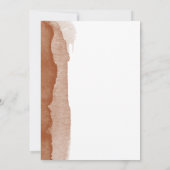 Modern Boho Terracotta Abstract Boy Baby shower Kaart (Achterkant)