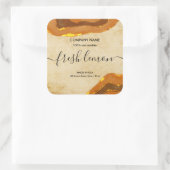 Modern Boho Terracotta Agate Burnt Sinaasappel Vierkante Sticker (Tas)