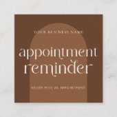 Modern Boho Terracotta Beauty Hair Salon Afsprakenkaartje (Voorkant)