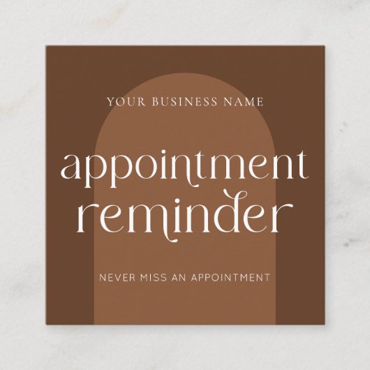 Modern Boho Terracotta Beauty Hair Salon Afsprakenkaartje (Voorkant)