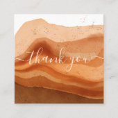 modern boho terracotta bedankt voor je bestelling vierkante visitekaartje (Voorkant)