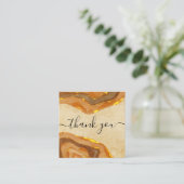 modern boho terracotta bedankt voor je bestelling vierkante visitekaartje (Staand voorkant)