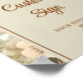 Modern Boho Terracotta Beige Olive Floral Custom Poster (Hoek)