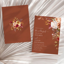 Modern Boho Terracotta Burnt Sinaasappel Bloemen B