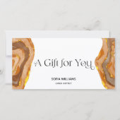 Modern Boho Terracotta Certificate Gift Kaart (Voorkant)