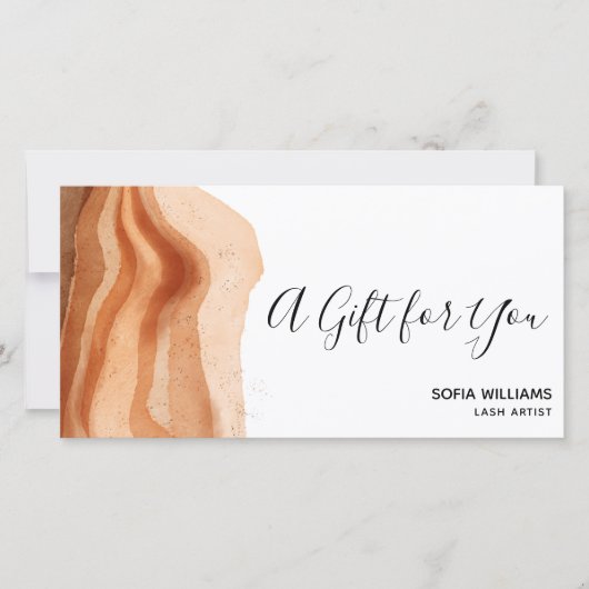 Modern Boho Terracotta Certificate Gift Kaart (Voorkant)