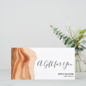 Modern Boho Terracotta Certificate Gift Kaart (Staand voorkant)