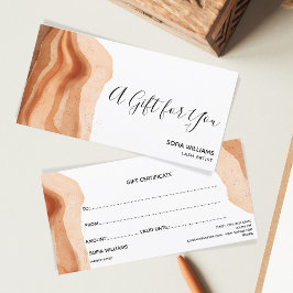 Modern Boho Terracotta Certificate Gift Kaart