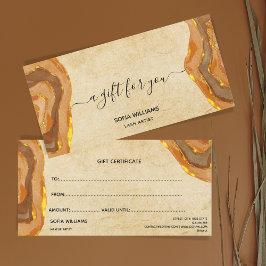 Modern Boho Terracotta Certificate Gift Kaart