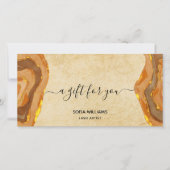 Modern Boho Terracotta Certificate Gift Kaart (Voorkant)