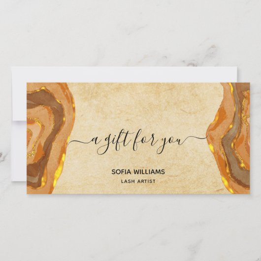 Modern Boho Terracotta Certificate Gift Kaart (Voorkant)