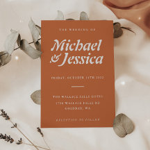 Modern Boho Terracotta Minimalist Wedding