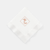 Modern Boho Terracotta Minimalist Wedding Servet (Hoek)