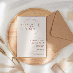 Modern Boho Terracotta Script Rehearsal Dinner Kaart