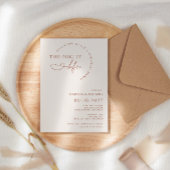 Modern Boho Terracotta Script Rehearsal Dinner Kaart