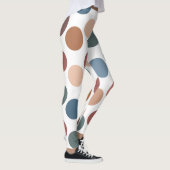 Modern Boho Terracotta & Teal Polka Dot Leggings (Rechts)