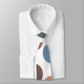 Modern Boho Terracotta & Teal Polka Dot Stropdas (Gebonden)