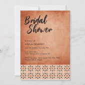 Modern Boho Terracotta Tegel Vrijgezellenfeest Kaart (Voorkant)